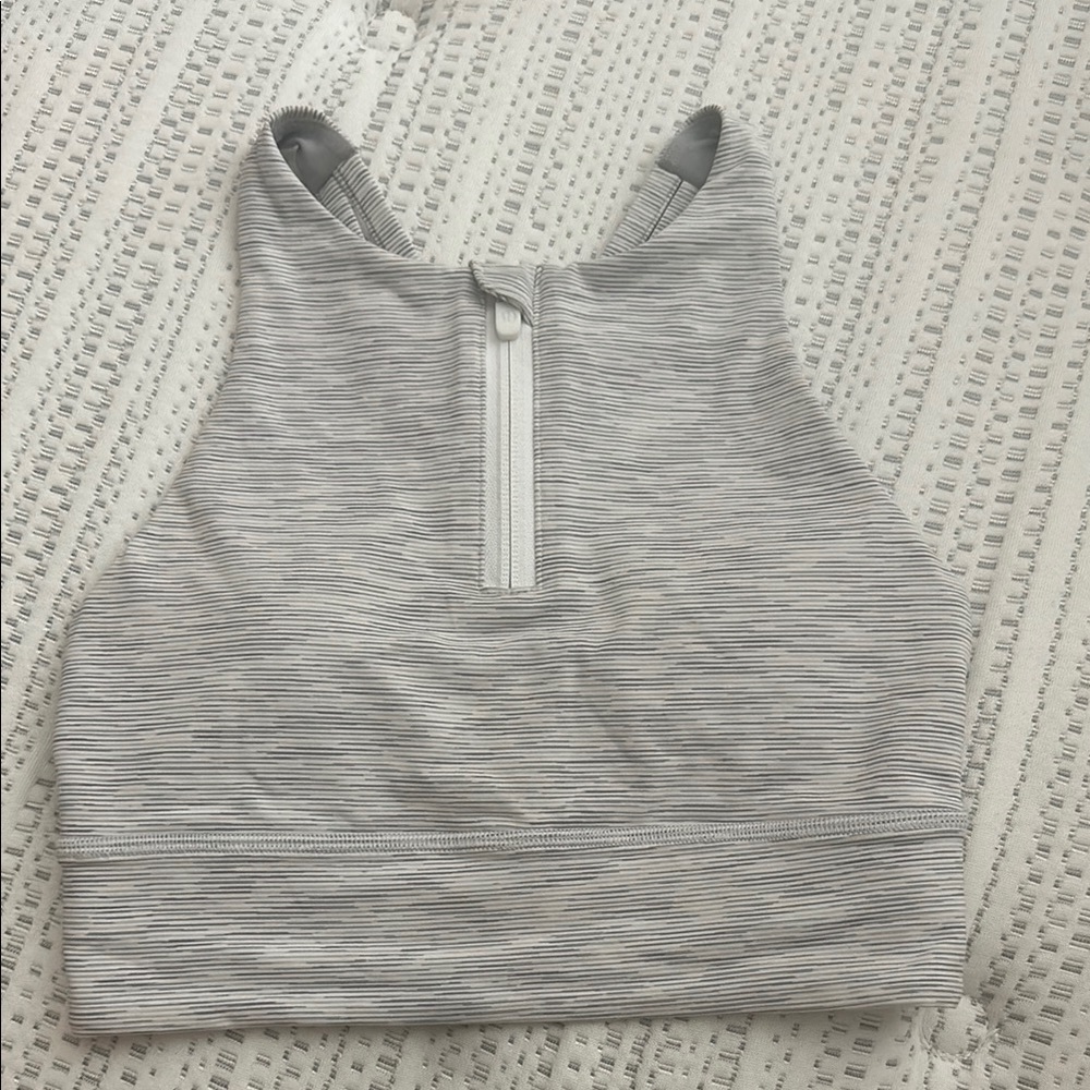 Lululemon Athletica Gray High-Neck Tank Top